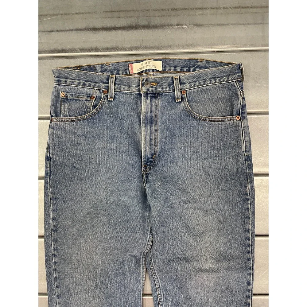 VTG Levis 516 Slim Fit Jeans‎ Mens 36X26 Blue Light/Medium Wash Denim Straight
